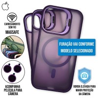 Capa iPhone 16 Pro Max - Metal Stand Fosca Magsafe Dark Purple